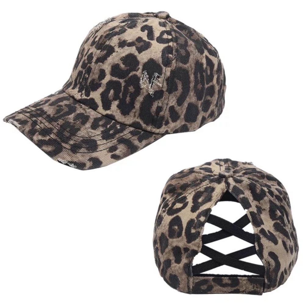 Boutique Women's Criss Cross Ponytail Baseball Cap